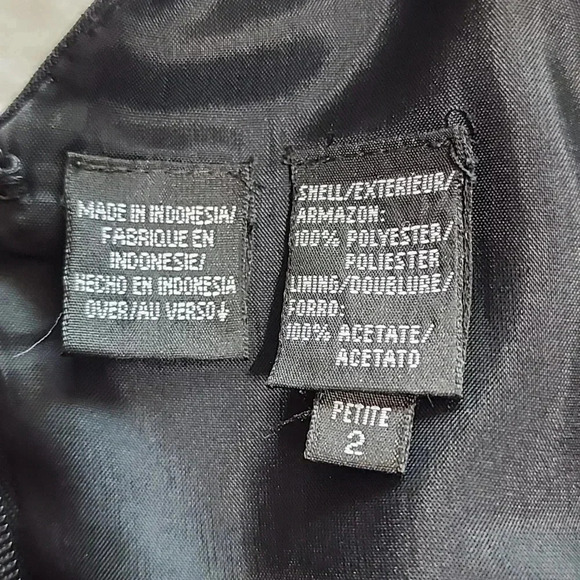 Women's Liz Claiborne Dress, Black, Size 2 Petite, Pre-Owned - Picture 6 of 7